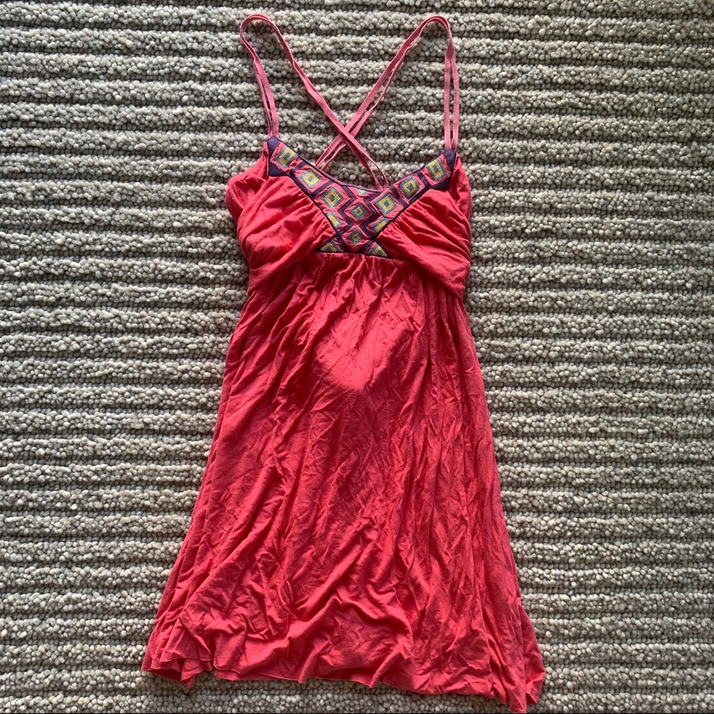 Geometric Design with Front to Back Tie Dress